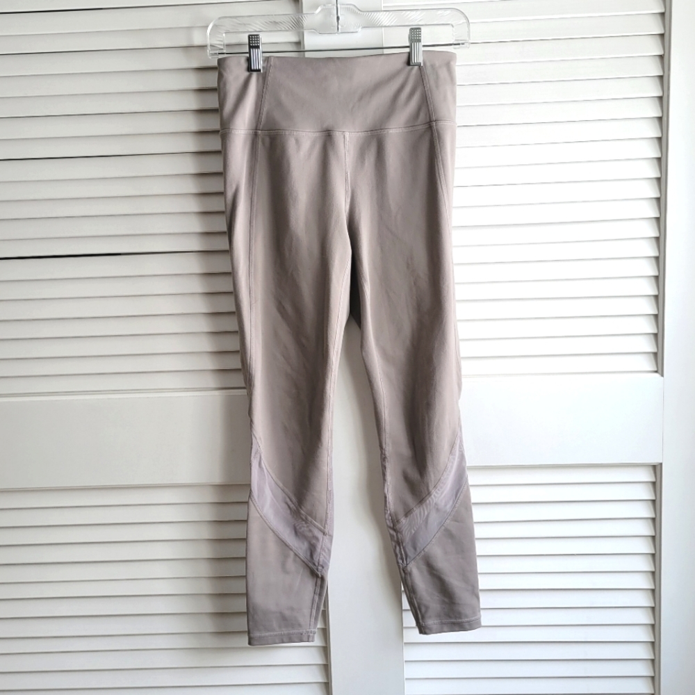 ATHLETA Eclipse Mesh Leggings Light Gray Small